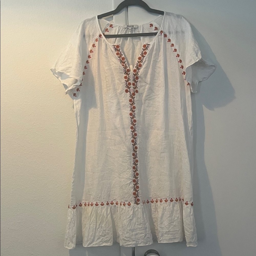 Madewell White Peasant Dress